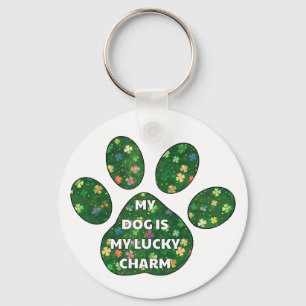 My Dog is my lucy charm Key Ring