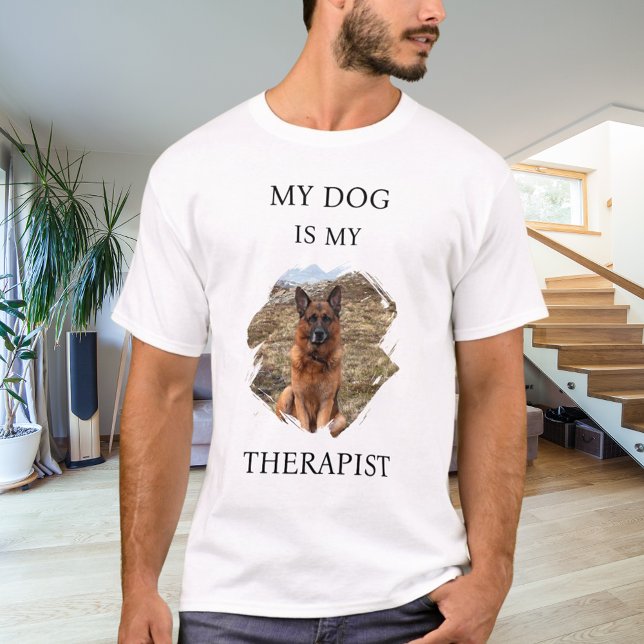 My dog is my theraphist photo T-Shirt (Creator Uploaded)
