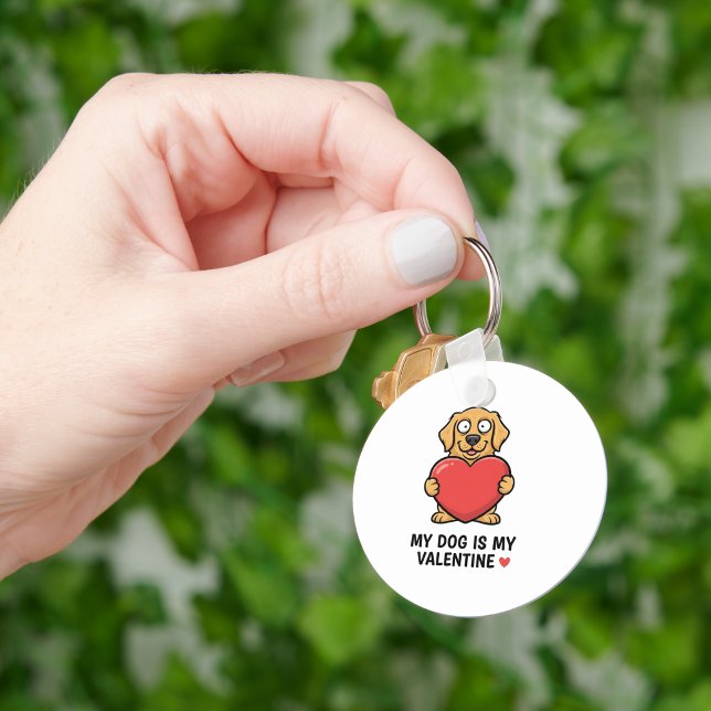My Dog Is My Valentine | Cute Unisex Dog Lover Shi Key Ring (Creator Uploaded)