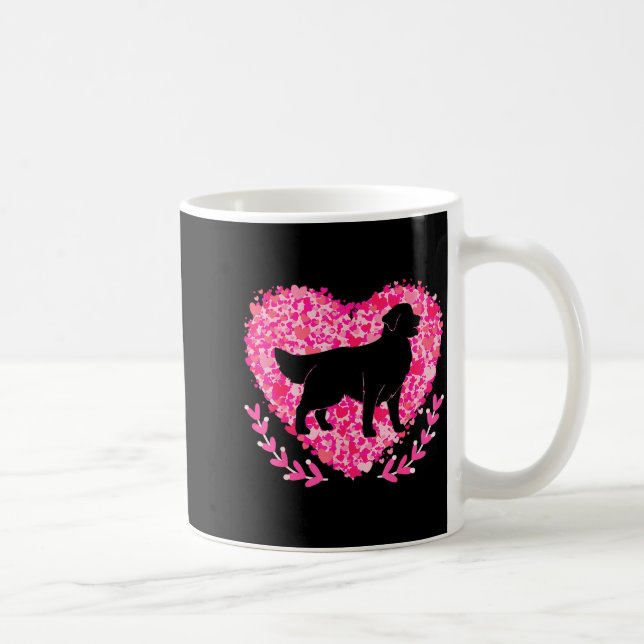 My Dog Is My Valentine Heart Pet Animal Lover Funn Coffee Mug (Right)