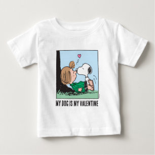 My Dog Is My Valentine   Peppermint Patty & Snoopy Baby T-Shirt