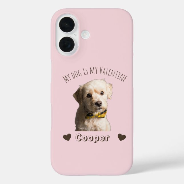 My Dog Is My Valentine – Personalized Pet  Case-Mate iPhone Case (Back)