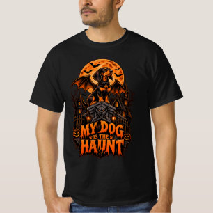 My Dog Is The Haunt Dachshund Halloween Bat Wings T-Shirt