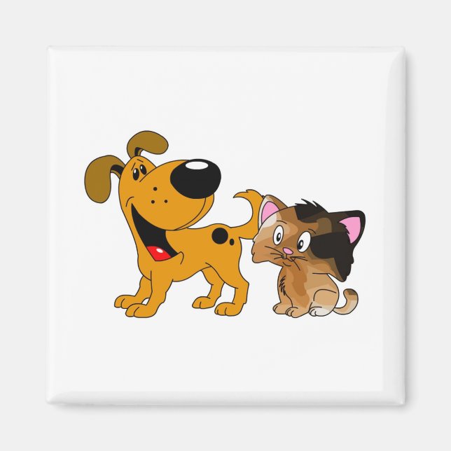 My Dog Loves Cats! Magnet (Front)