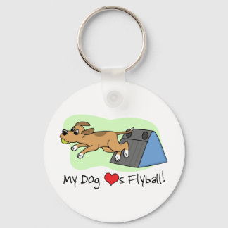My Dog Loves Flyball Keychain