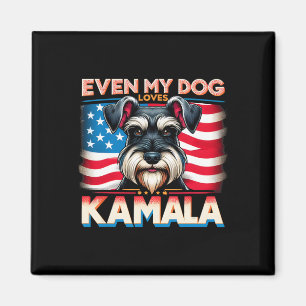My Dog Loves Kamala Usa Flag Kamala Harris Dog Lov Magnet