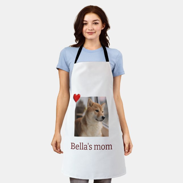 My Dog, My Heart – Personalized Dog Mom Apron (Worn)