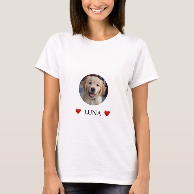 My Dog Personalized Photo & Name T-Shirt (Front)