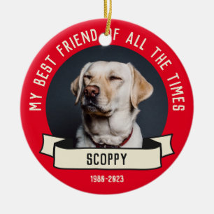 My dog photo ceramic ornament