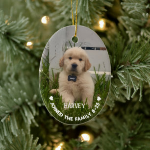 My Dog Photo Christmas Ceramic Ornament