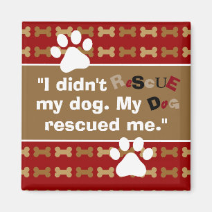 My Dog Rescued Me Magnet