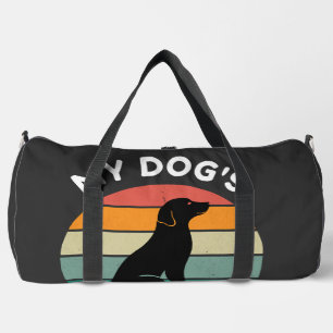 My Dog�s My Therapist - Funny Dog Design Duffle Bag