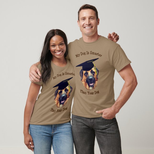 My Dog Smarter Than Yours Mastiff Funny  T-Shirt (Unisex)