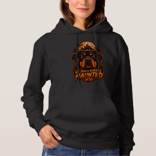 My Dog's Bark Is Haunted Rottweiler Halloween Horr Hoodie