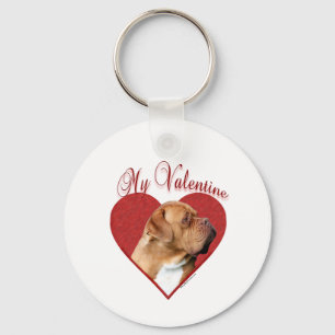 My Dogue de Bordeaux Valentine Key Ring