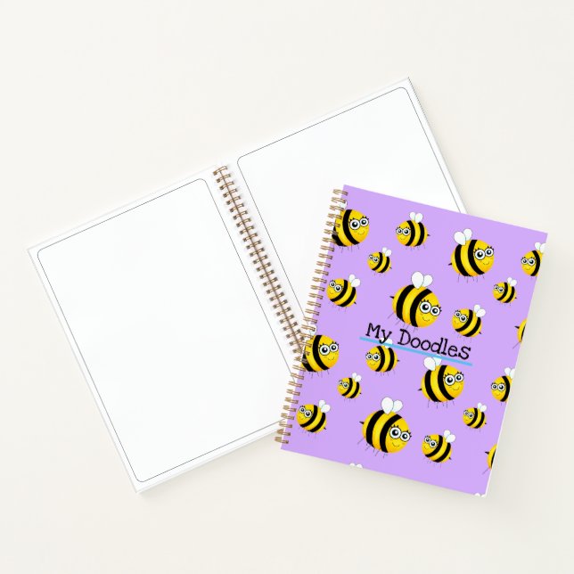 My Doodles, Customisable Cute Bee Notebook (Inside)