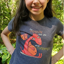My Dragon Just Ate Your Unicorn kids t-shirt