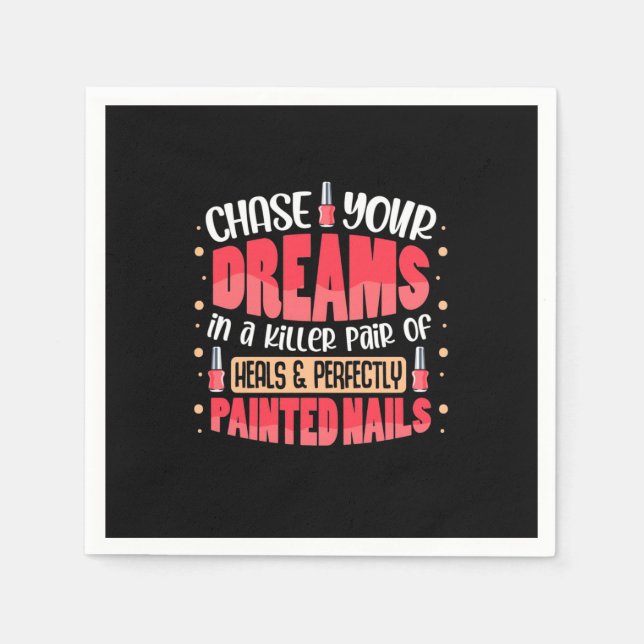 My Dreams Painted Nails Napkin (Front)