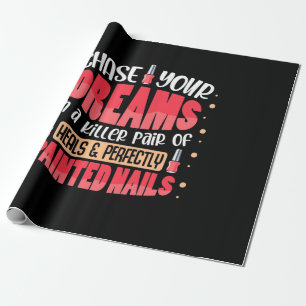 My Dreams Painted Nails Wrapping Paper