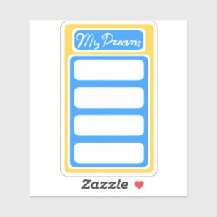 My dreams planner sticker scrapbook modern Ukraine