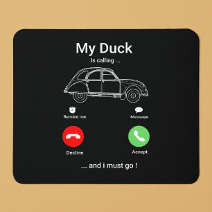 My Duck Is Calling   Funny 2CV Oldtimer Smartphone Mouse Pad