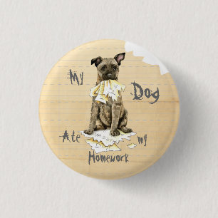 My Dutch Shepherd Ate My Homework 3 Cm Round Badge