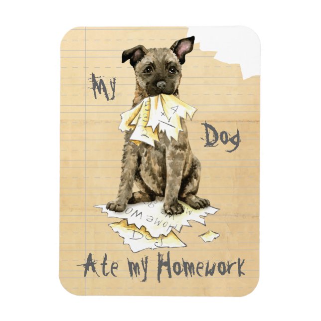 My Dutch Shepherd Ate My Homework Magnet (Vertical)