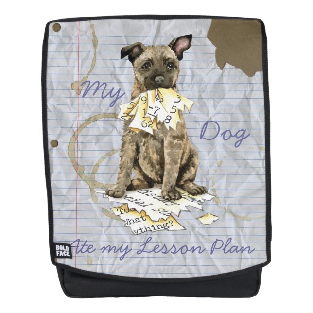 My Dutch Shepherd Ate My Lesson Plan Backpack (Front)