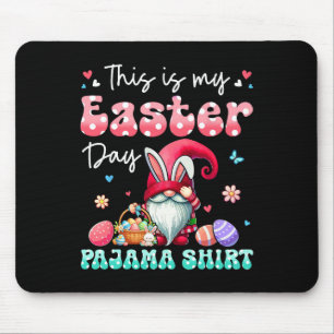 My Easter Day Pajama Shirt Floral Bunny Gnome Hunt Mouse Pad