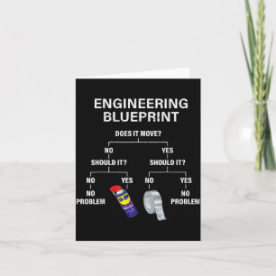 My Engineering Blueprint - Funny Engineer Card