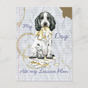 My English Cocker Ate My Lesson Plan Postcard