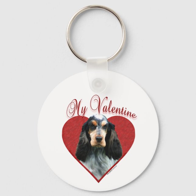My English Cocker Spaniel Valentine Key Ring (Front)