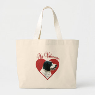 My English Springer Spaniel Valentine Large Tote Bag