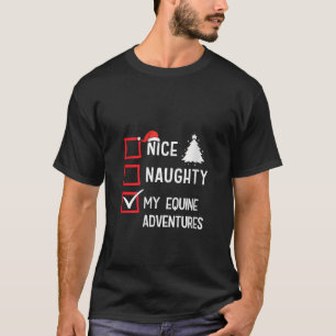 My Equine Adventures Nice Naughty Christmas V Neck T-Shirt