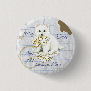 My Eskie Ate My Lesson Plan 3 Cm Round Badge