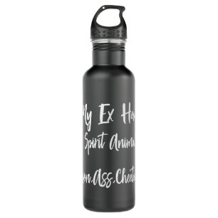 My Ex has 3 Spirit Animals Ex Wife Husband Divorce 710 Ml Water Bottle