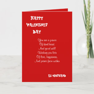 My ex-husband on valentine's day holiday card