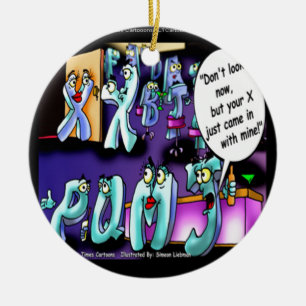 My Ex & Your Ex Funny Ceramic Ornament