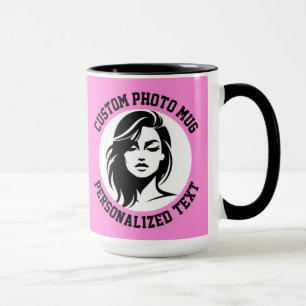 My Face on a CARNATION PINK Custom Combo Mug