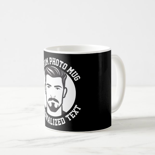 My Face on a Custom Mug BLACK (Front Right)
