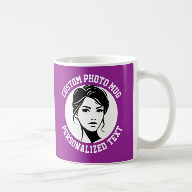 My Face on a Custom Mug PLUM PURPLE (Right)