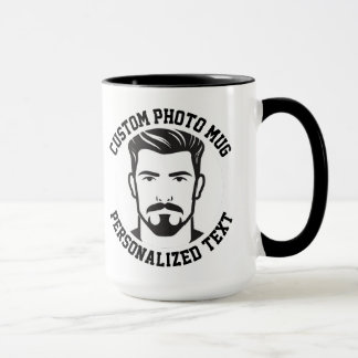 My Face on a Large Custom Combo Mug COLLEGE Text
