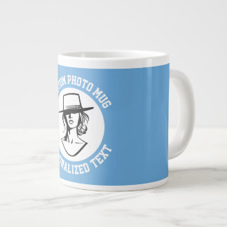 My Face on a POWDER BLUE Custom Giant Mug