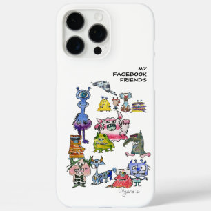 My Facebook Friends Cartoon Monsters iPhone 16 Pro Max Case