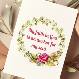 My Faith In God Is An Anchor Affirmation Card