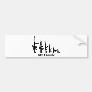 My Family (I Love Guns) Bumper Sticker