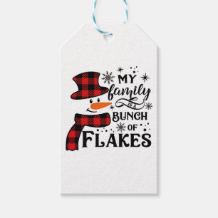 My Family is a Bunch of Flakes Snowflake  Gift Tags