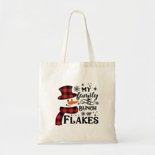 My Family is a Bunch of Flakes Snowflake Tote Bag