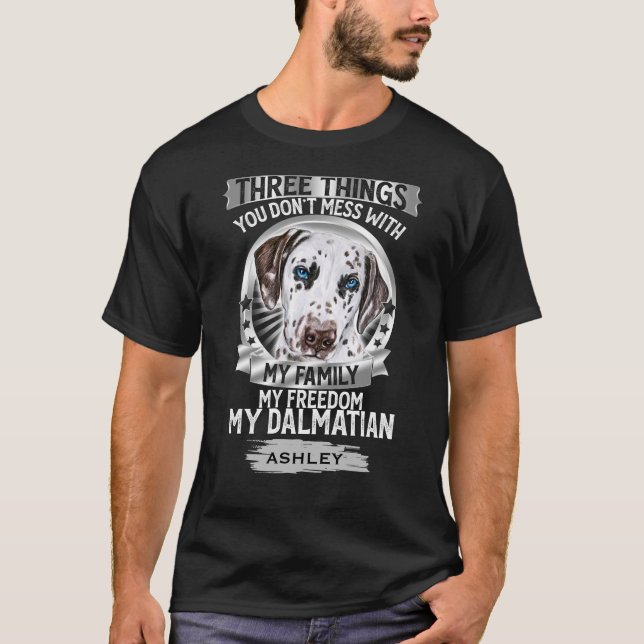 My Family My Dalmatian Love Dog T-Shirt (Front)