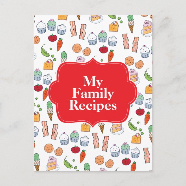 My Family Recipes Postcard (Front)